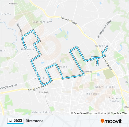 5633 bus Line Map