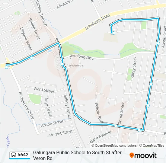 5642 Bus Line Map