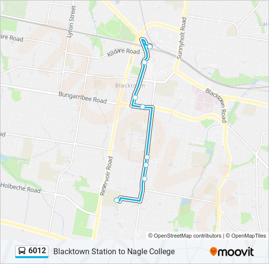 6012 bus Line Map