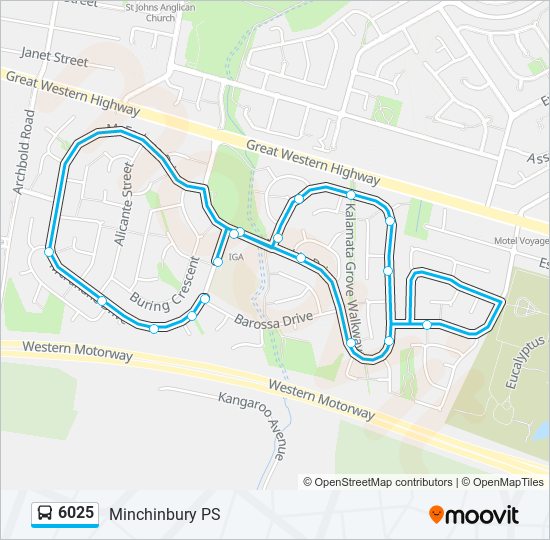 6025 bus Line Map