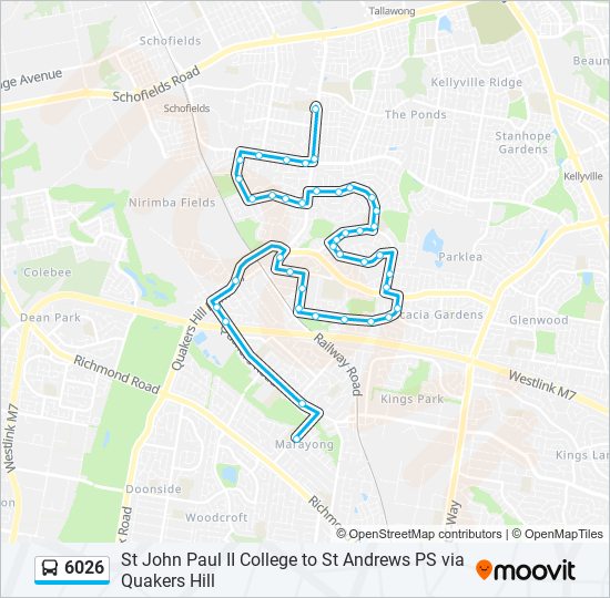 Mapa de 6026 de autobús