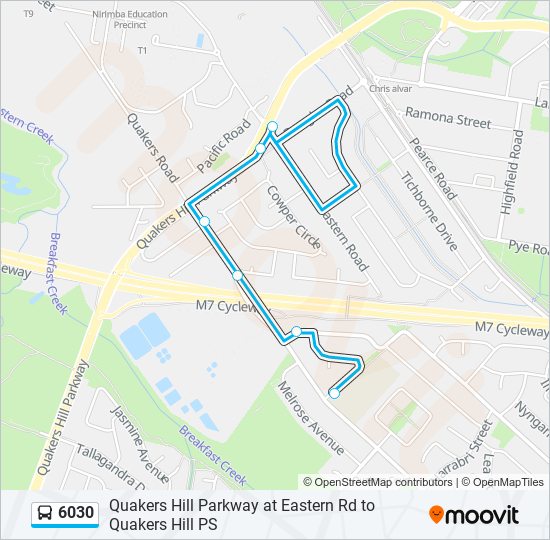 6030 bus Line Map