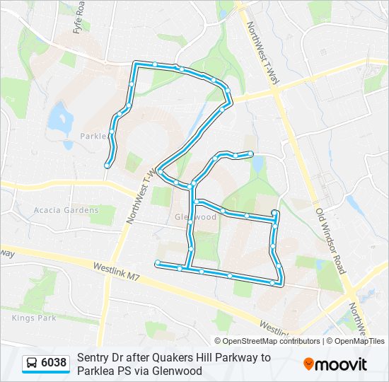 6038 bus Line Map