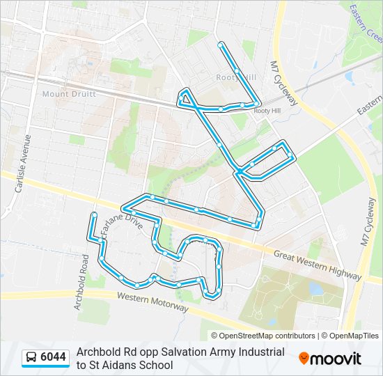 6044 Route: Schedules, Stops & Maps - St Aidans PS Rooty Hill Rd (Updated)