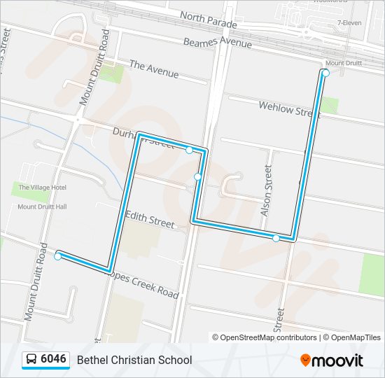 Mapa de 6046 de autobús