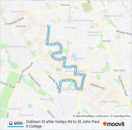 Mapa de 6050 de autobús