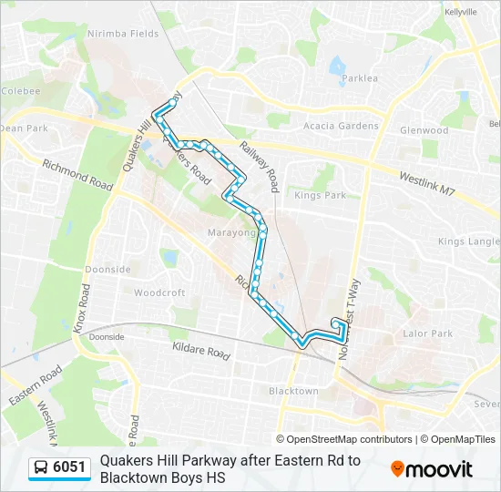 6051 Bus Line Map