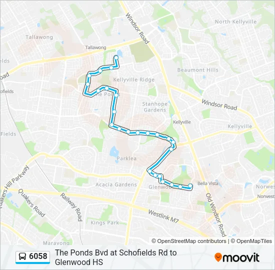 6058 Bus Line Map