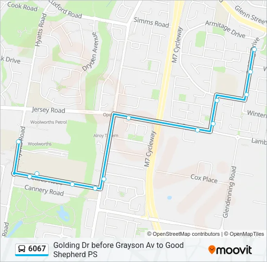 6067 Bus Line Map