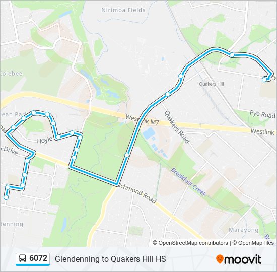 6072 bus Line Map