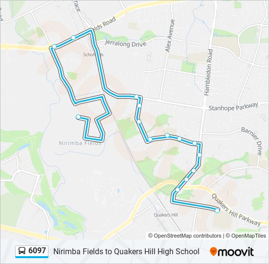 6097 bus Line Map