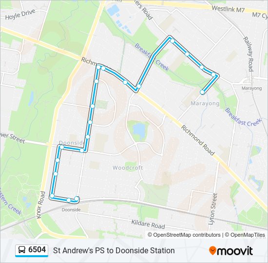 6504 bus Line Map