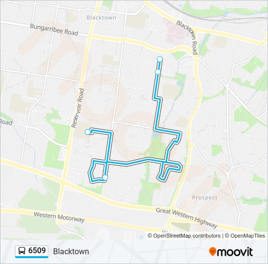 Mapa de 6509 de autobús