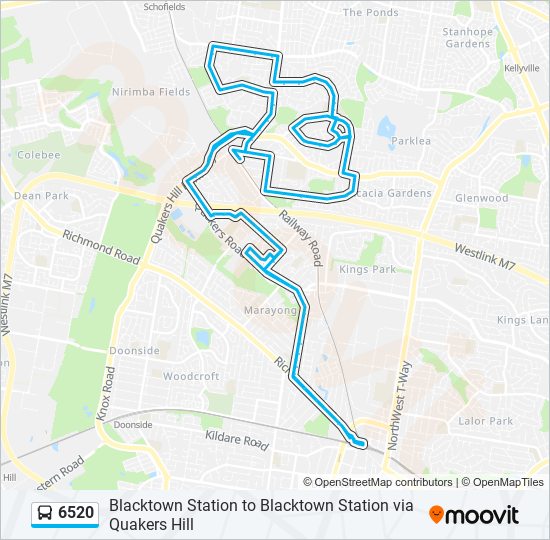 Mapa de 6520 de autobús