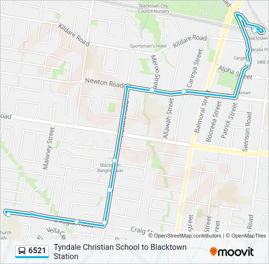 6521 Bus Line Map