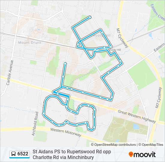 Mapa de 6522 de autobús