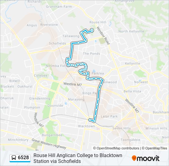 6528 bus Line Map