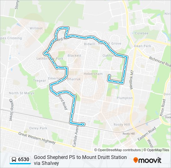 6530 bus Line Map