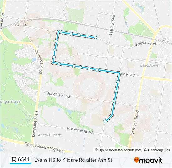 6541 Bus Line Map