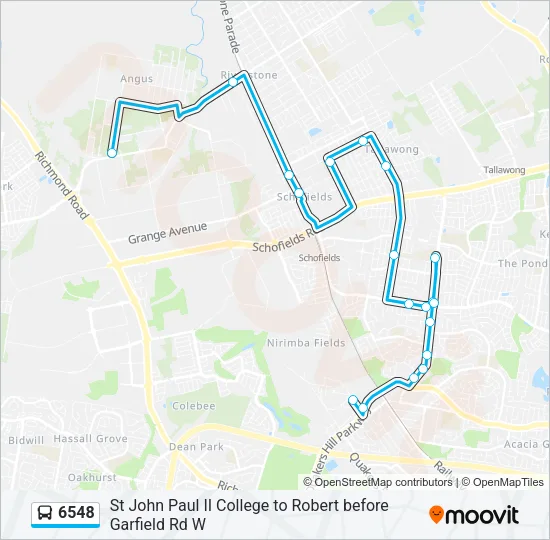 6548 Bus Line Map