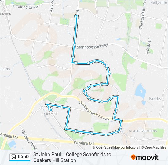 6550 bus Line Map