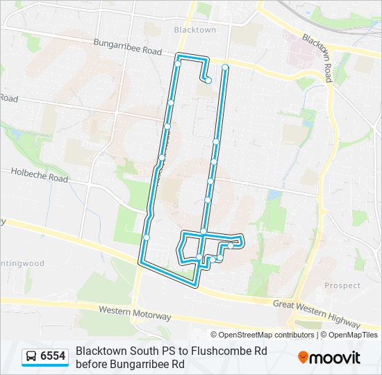 6554 bus Line Map