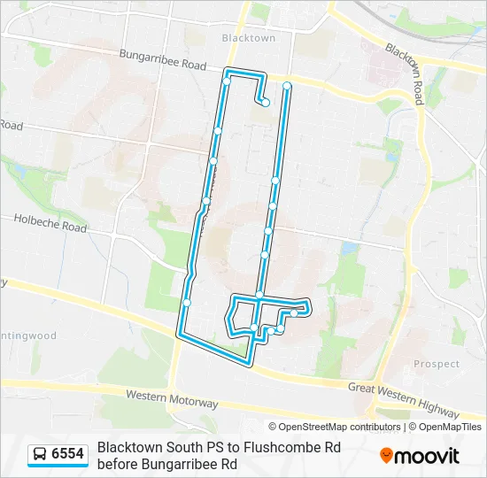 6554 Route: Schedules, Stops & Maps - Blacktown (Updated)