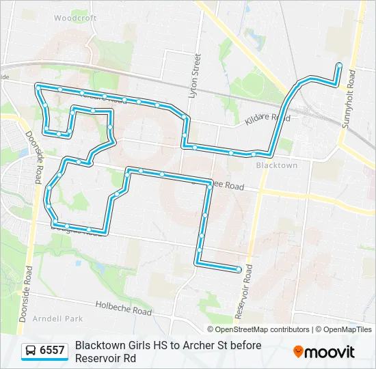 6557 Bus Line Map