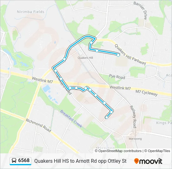 6568 Route: Schedules, Stops & Maps - Marayong (Updated)