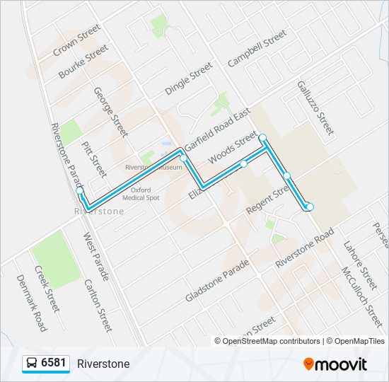 6581 bus Line Map