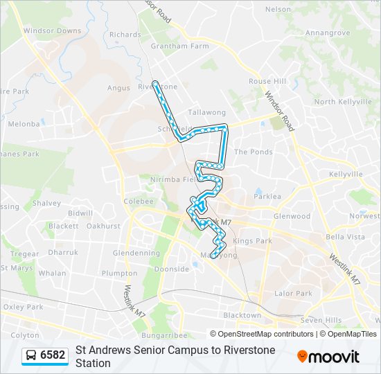 6582 bus Line Map