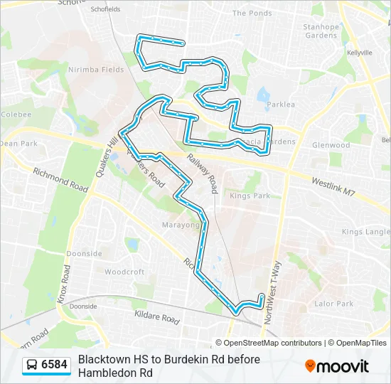 6584 Bus Line Map