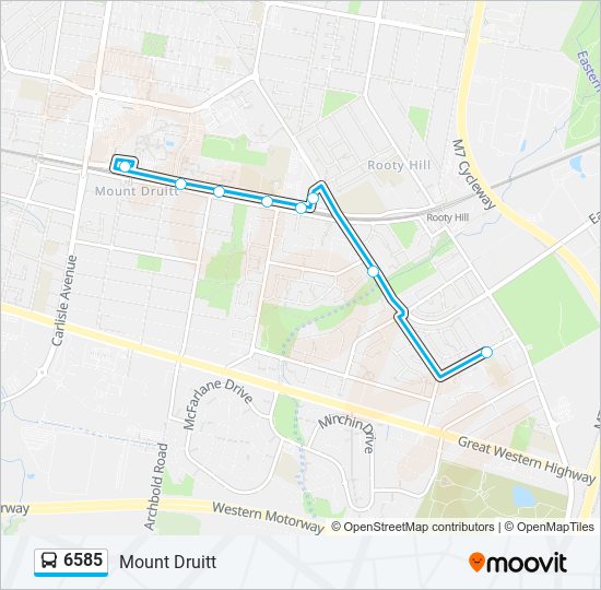 6585 bus Line Map