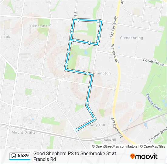 6589 Route: Schedules, Stops & Maps - Rooty Hill (Updated)