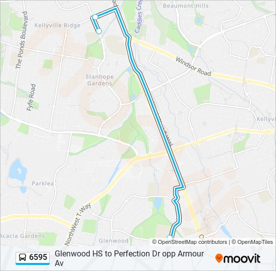 6595 bus Line Map