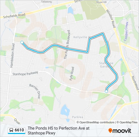 Mapa de 6610 de autobús