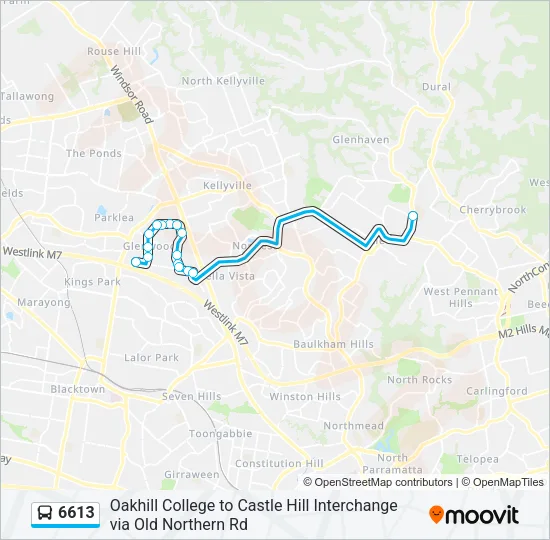 6613 Bus Line Map