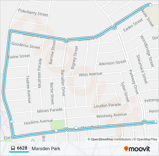 6628 Bus Line Map