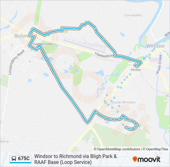 675C bus Line Map