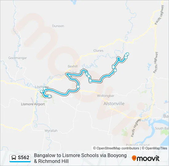 S562 Bus Line Map