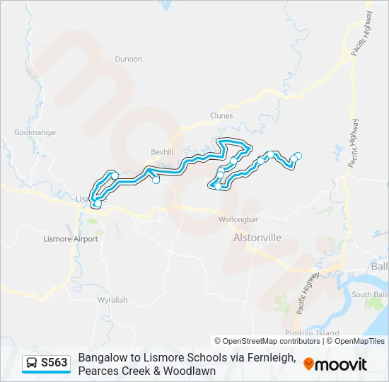 S563 Bus Line Map