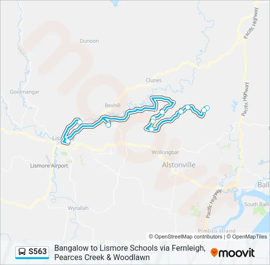 S563 Bus Line Map