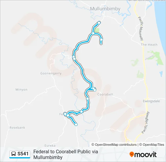 S541 Bus Line Map