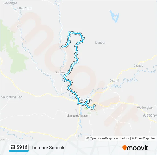S916 Bus Line Map