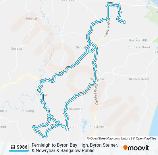 S986 Bus Line Map