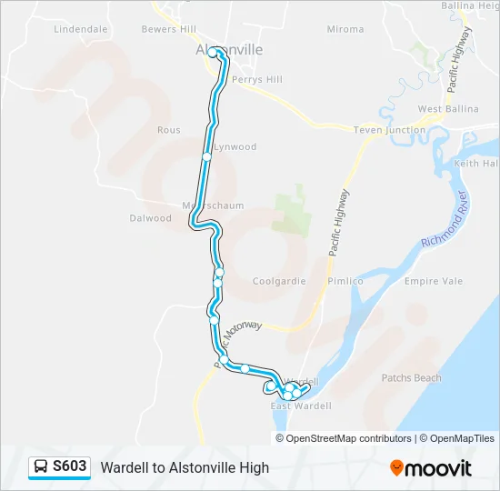 S603 Bus Line Map
