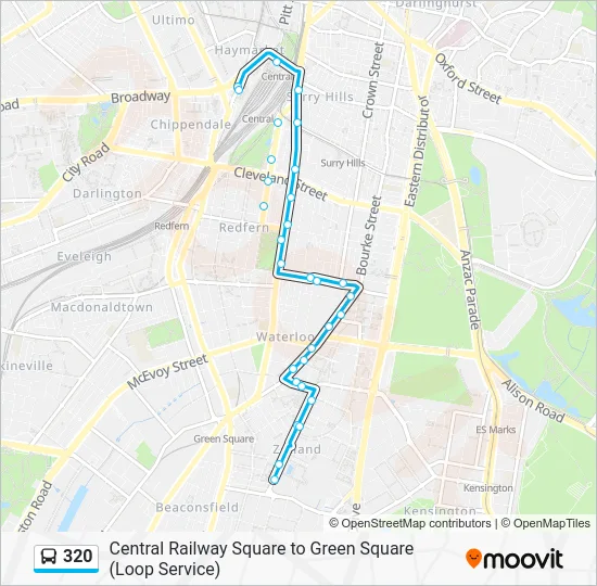 320 Route: Schedules, Stops & Maps - Central via Green Square (Updated)