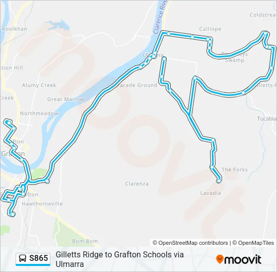S865 Bus Line Map