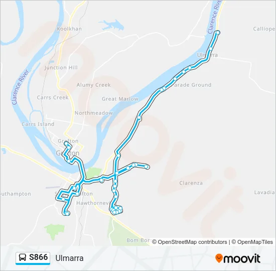 S866 Bus Line Map