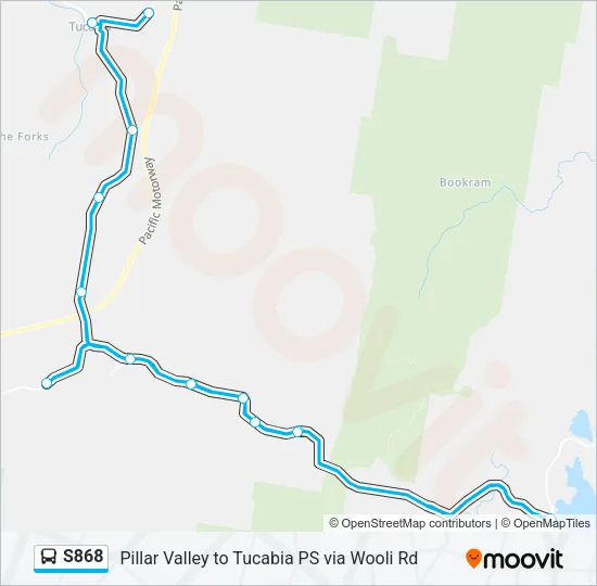 S868 Bus Line Map